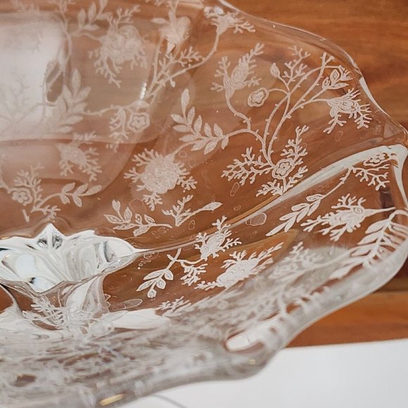 Fostoria Baroque Shirley Compote Pedestal Cheese Plate Stand Depression Glass - Picture 7 of 13